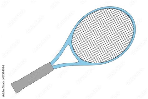 cartoon image of tennis racket Stock Illustration | Adobe Stock