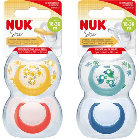 Nuk Star Baby Dummy Months Assorted Colours Pack Big W