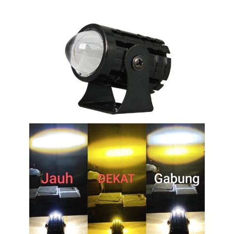 Jual 1 PCS Lampu Tembak Laser Led Mini Projie Steel Gun Spotlight