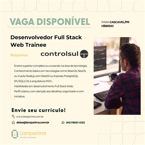 Vagas Para Desenvolvedor Web - 🚀 VAGA ABERTA | Desenvolvedor(a) Full Stack Web Trainee - Cascavel/PR ...