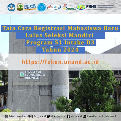 Tata Cara Registrasi Mahasiswa Baru Peserta Lulus Seleksi Mandiri S1