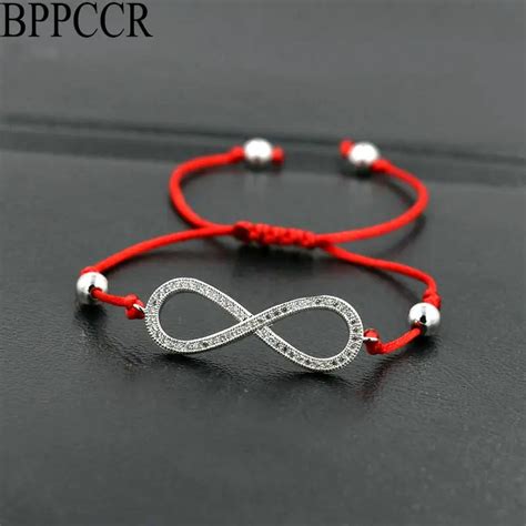 Bppccr Minimalist Style Red String Rope Thread Infinity Wish Bracelet