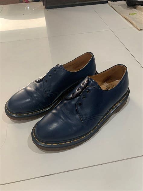 Vintage Dr Martens Navy Blue Mie Mens Fashion Footwear Boots On