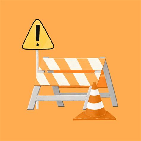 Construction sign aesthetic illustration background | Free Photo ...