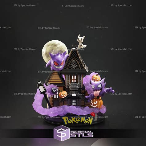 Gengar Halloween STL Files Pokemon 3D Printing Figurine SpecialSTL