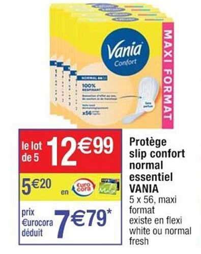 Promo Prot Ge Slip Confort Normal Essentiel Vania Chez Cora Icatalogue Fr