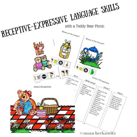 Teddy Bear Picnic Language Activities For Speech Therapy Homeschool Or