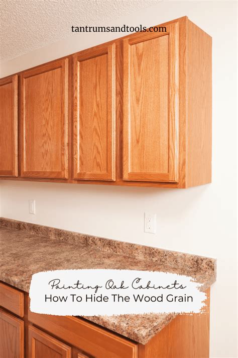 How To Paint Oak Cabinets White And Hide The Grain