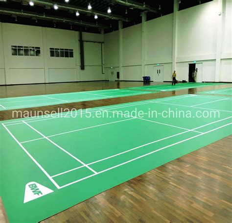 China Maunsell Indoor PVC Sports Flooring For Badmintion Court China