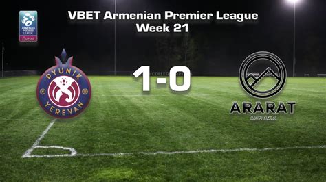 Pyunik Ararat Armenia 1 0 Vbet Armenian Premier League 2021 22 Week