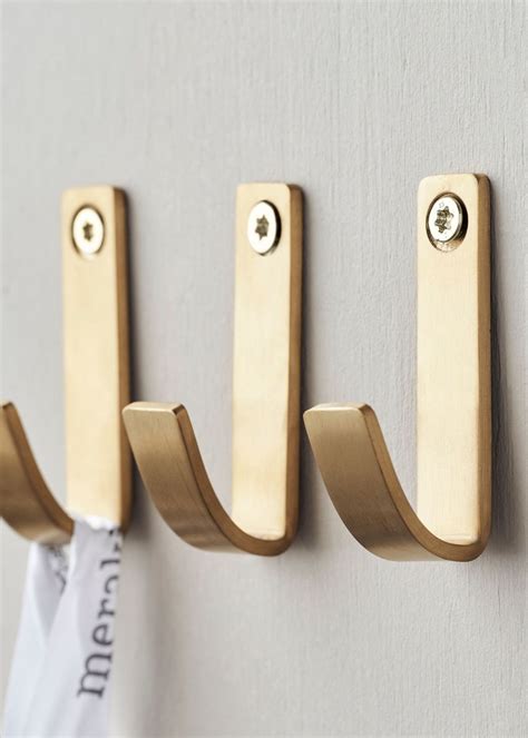 Meraki Hook Thapsus Hooks Brushed Brass Finish