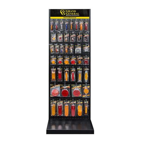 Grand General Black Metal Pegboard Floor Display Stand 26" x 70" - Grand General - Auto Parts ...