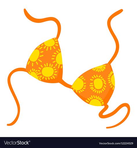 Top Bikini Icon Cartoon Style Royalty Free Vector Image