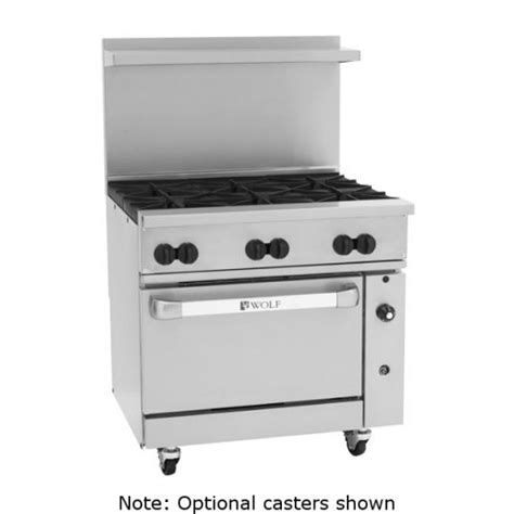 Wolf C36c 6blp Liquid Propane 36 Challenger Xl Series Manual Range With 6 Burners And