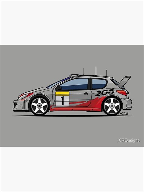 Peugeot 206 Wrc Poster For Sale By Icrdesigns Redbubble