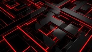 Geometric Abstract Background In Red And Black Visualized 3d