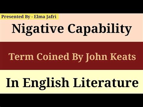 What Is Negative Capability Negative Capability Literary Terms