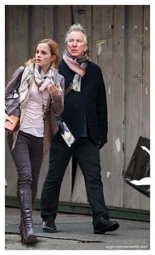 Alan Rickman And Emma Watson In Street I Love Both Of Them Harry