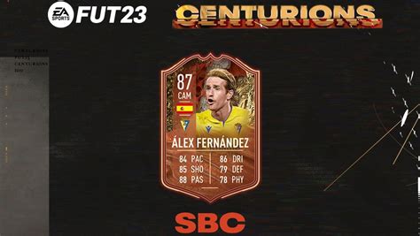 Fifa 23 Sbc Alex Fernandez Centurions La Carta Speciale Centurioni