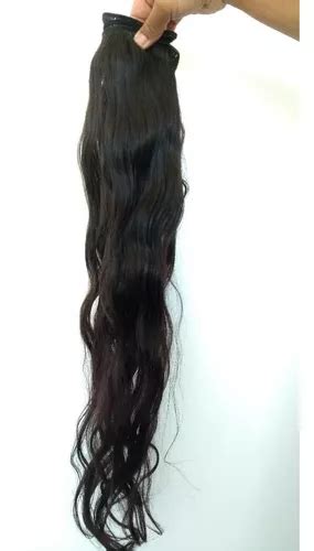 Cabelo Humano Tecido Liso Ondulado Virgem 60cm 50 Gramas