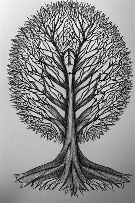 A Tree Kid S Drawing Intricate Elegant Highly Stable Diffusion