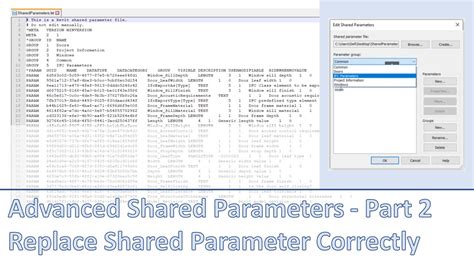 Advanced Shared Parameters Part 2 Delete Replace Shared Parameter Youtube