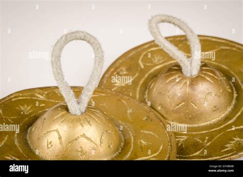 Small Finger Cymbals An Oriental Percussion Instrument Stock Photo Alamy