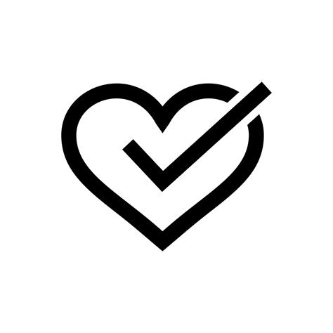 icono de marca de verificación de corazón 12804764 Vector en Vecteezy