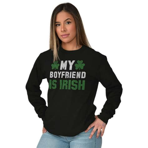 Cute St Patricks Day Irish Bar Crawl Womens Long Sleeve T Shirt Brisco