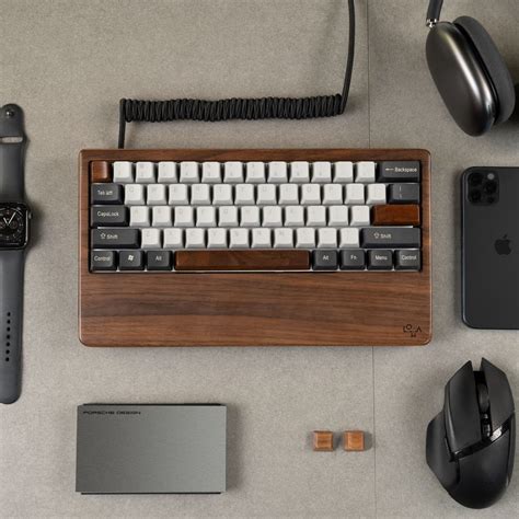 Wood Keyboard Case Layoutcompatible With Pok R Faceu Wooting