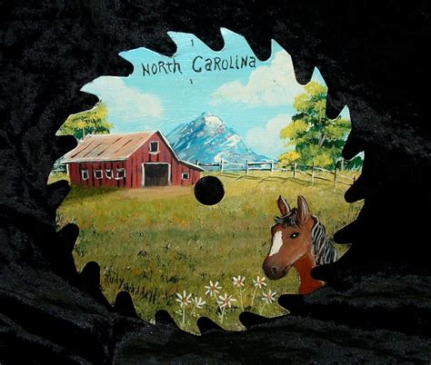 Hand Painted Saw Blade Scene Of North Carolina By Ohthatoldthing