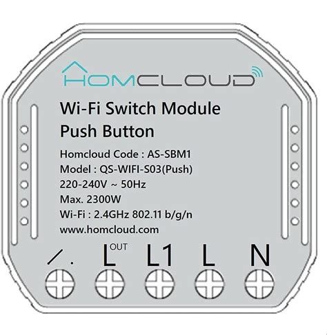 Homcloud SBM1 Modulo Smart Pulsante Intelligente Wi Fi Da Incasso Per