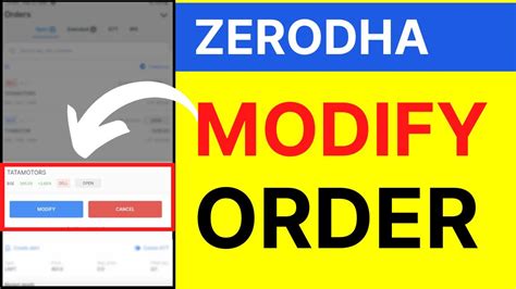 How To Cancel And Modify Order In Zerodha Cancel And Modify Order