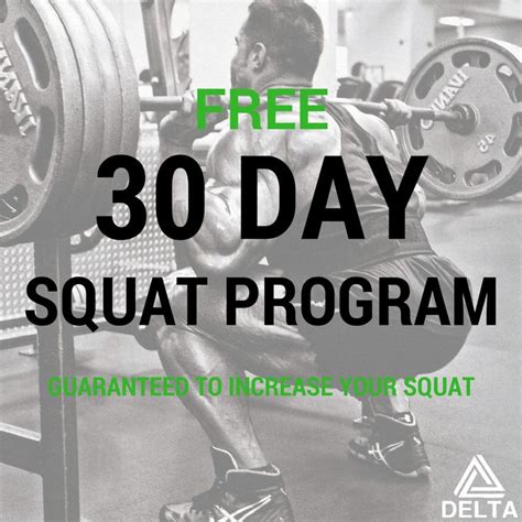 Free 30 Day Squat Program Guaranteed To Increase Your Squat And