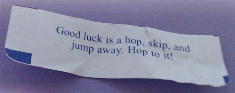 Hop, skip and jump!! | Good Fortune!