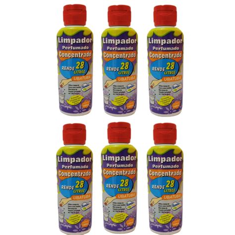 Kit 6 Limpador Perfumado Concentrado Rende 28 Litros Sampa Clean