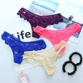 Underwear Women G String Sexy Lingerie Lace Thong Seamless Panty Knickers Shopee Malaysia