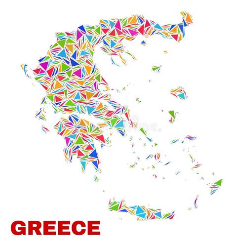 Mapa De Grecia Mosaico De Los Tri Ngulos Del Color Ilustraci N Del