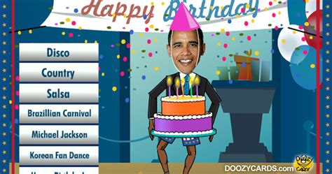 Obama Birthday Card | Dancing Ecard | Doozy Cards