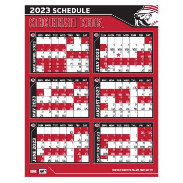 Printable Schedule | Schedule | Cincinnati Reds