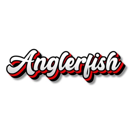 Premium Photo Anglerfish Text D Silver Red Black White Background