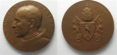 Vatikan Medaillen Pius Xii Bronze Medal Holy Year By A Hartig