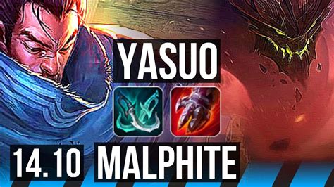 YASUO Vs MALPHITE MID 37k DMG 1000 Games 13 4 13 Dominating