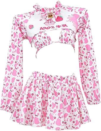 Amazon Mobbunny Milk Cow Bikini Set Dress Set Top Bottom Jacket