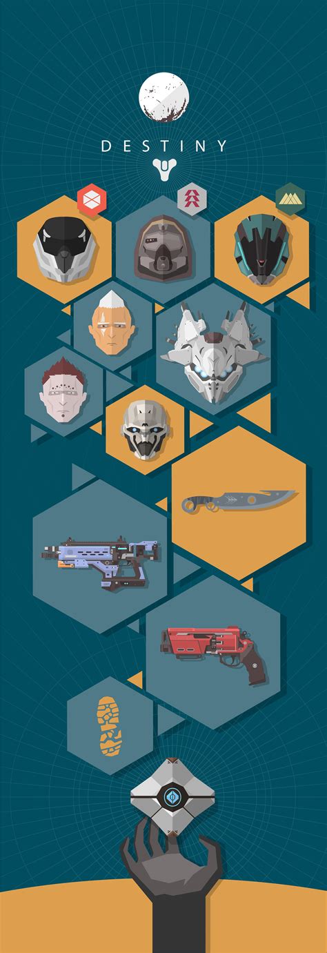 Destiny the Game flat illustration on Behance