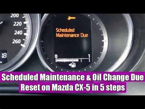 How To Reset Scheduled Maintenance Due Oil Change Due On Mazda CX 5