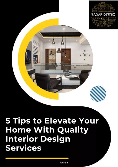 Ppt 5 Tips To Elevate Your Home With Quality Interior Design Services Powerpoint Presentation