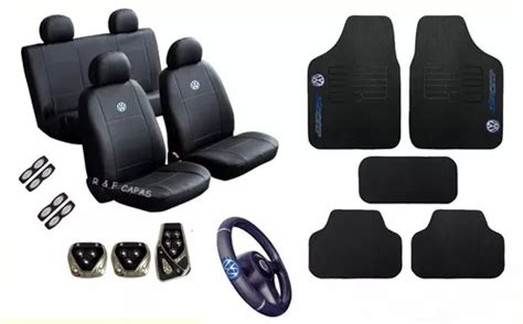 Kit Capa Bancos Couro Tapete Pedaleira Volante Gol G7 2018