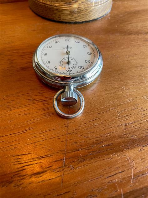 Vintage Soviet Mechanical Pocket Stopwatch AGAT Gem