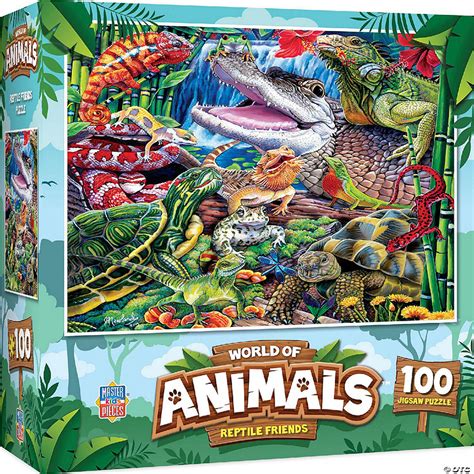 MasterPieces World of Animals Reptile Friends 100 Piece Jigsaw Puzzle ...